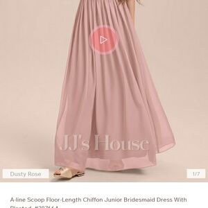 JJs House Dusty Rose Chiffon Bridesmaid Dress